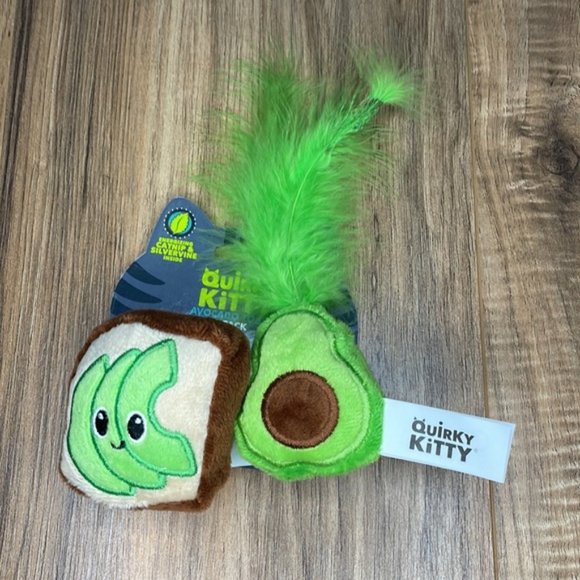 Quirky Kitty Avocado Toast Catnip Kitty Toys - Picture 4 of 7